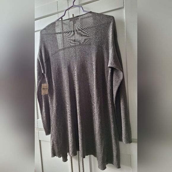 NWT Cold Water Creek M metallic open sweater - Picture 8 of 9
